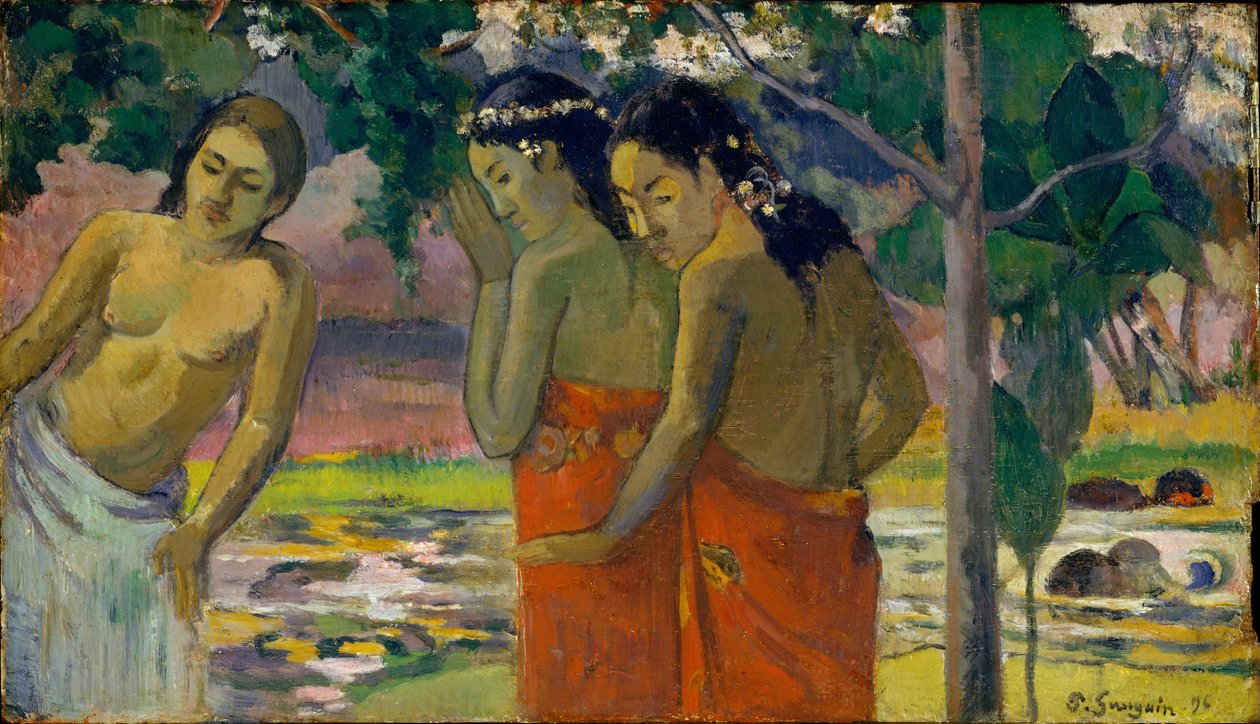 Tres mujeres tahitianas, 1896 de Paul Gauguin