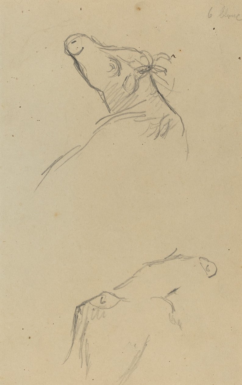 Dos cabezas de vaca de Paul Gauguin