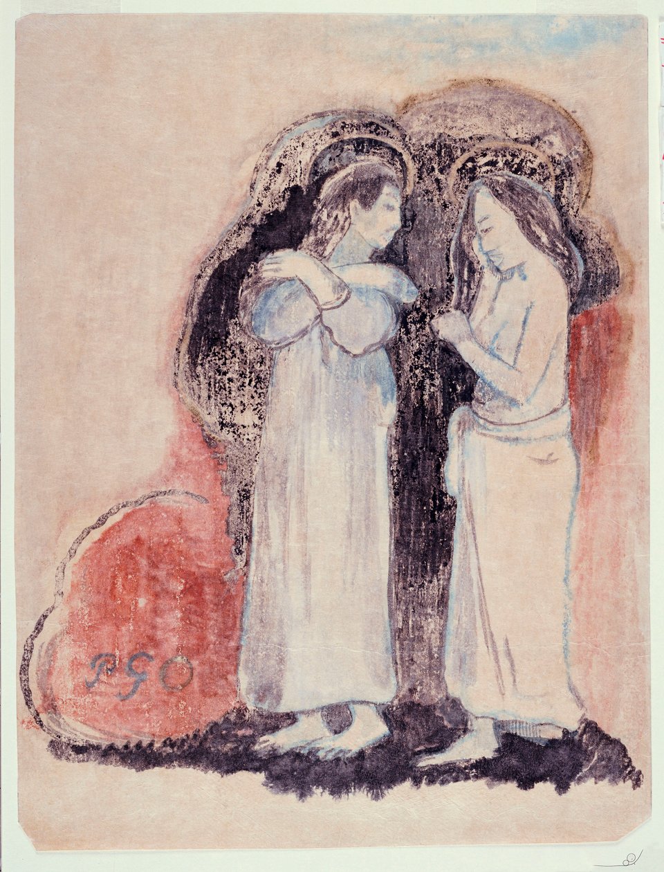 Dos mujeres tahitianas de pie, 1894 de Paul Gauguin