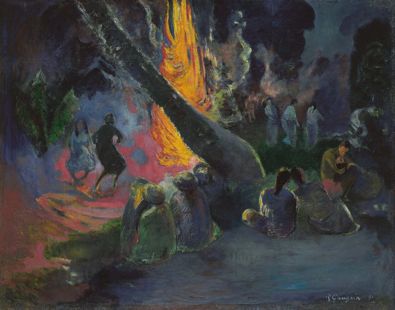 Upa upa La Danza del Fuego, 1891 de Paul Gauguin