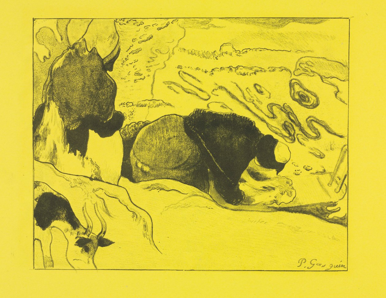 Suite Volpini: Lavanderas Les Laveuses, 1889 de Paul Gauguin