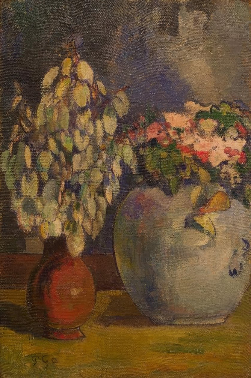 Dos jarrones de flores de Paul Gauguin