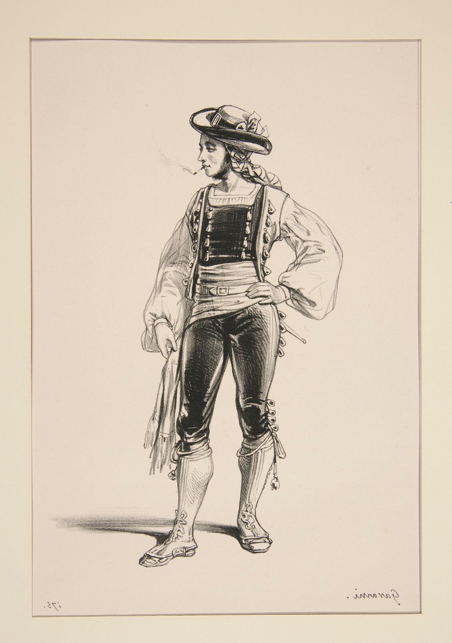 ALGUACIL. Sombrero de fieltro adornado con terciopelo. de Paul Gavarni