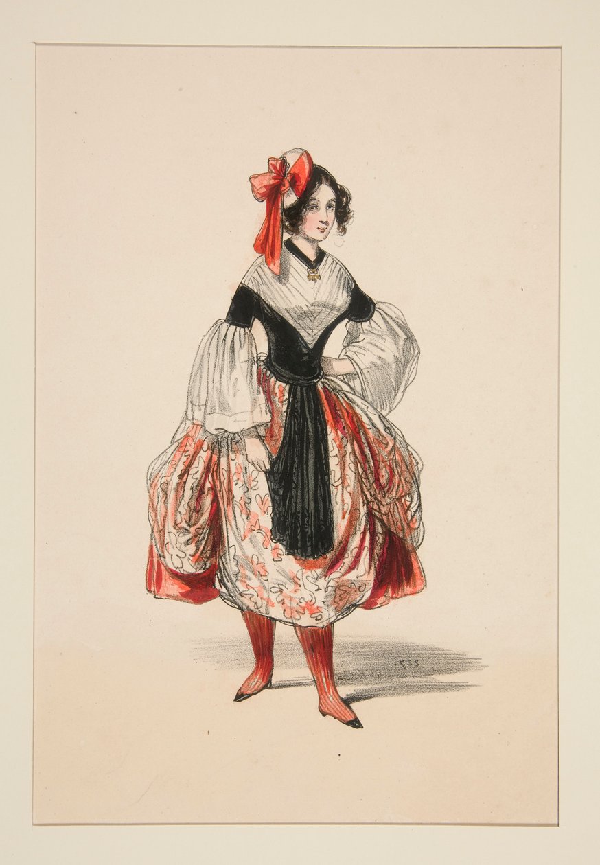 SOLTERA. Boina (sic) de raso. de Paul Gavarni
