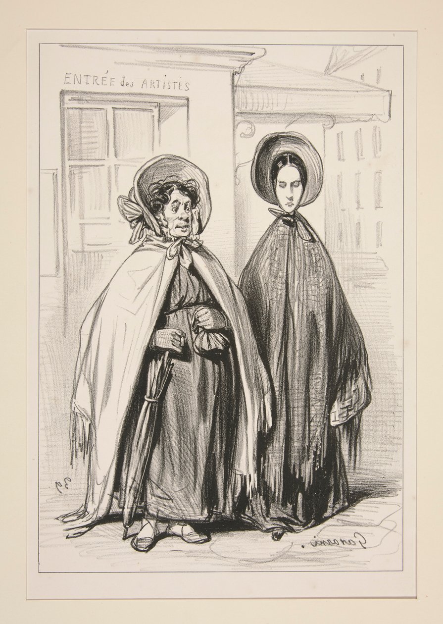 Camino al teatro. de Paul Gavarni