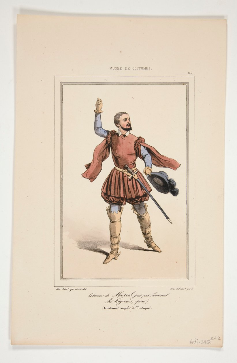 Traje de Marcel, interpretado por Levasseur. de Paul Gavarni