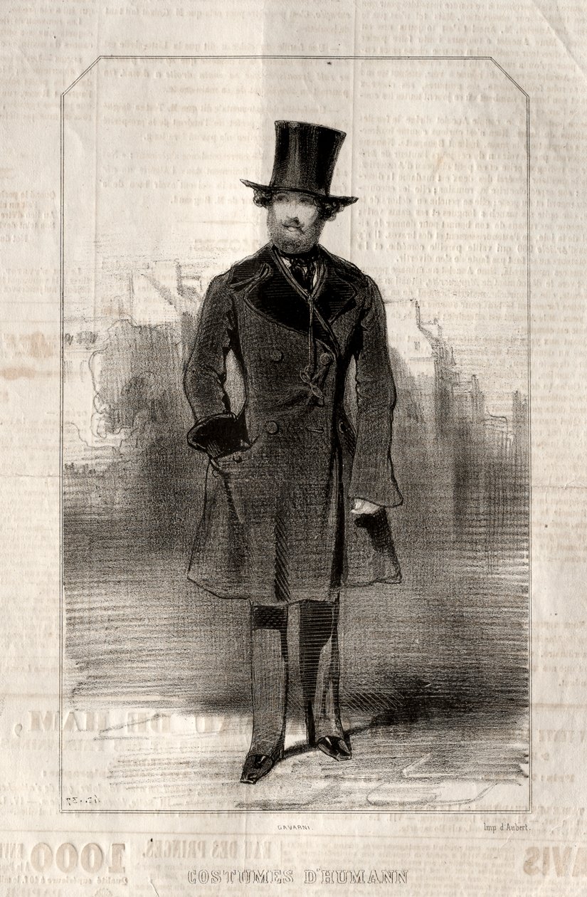 Trajes de Humann de Paul Gavarni