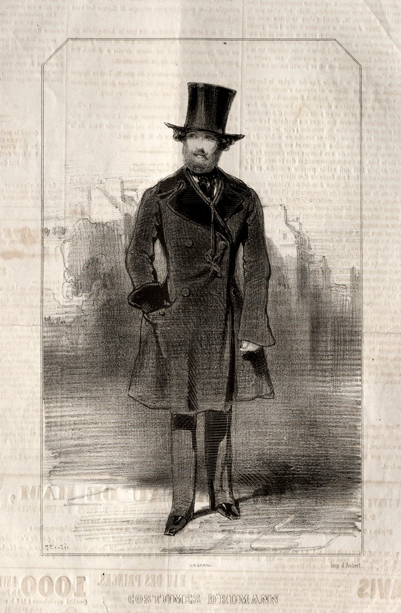 Costumes d Humann, 1843 de Paul Gavarni
