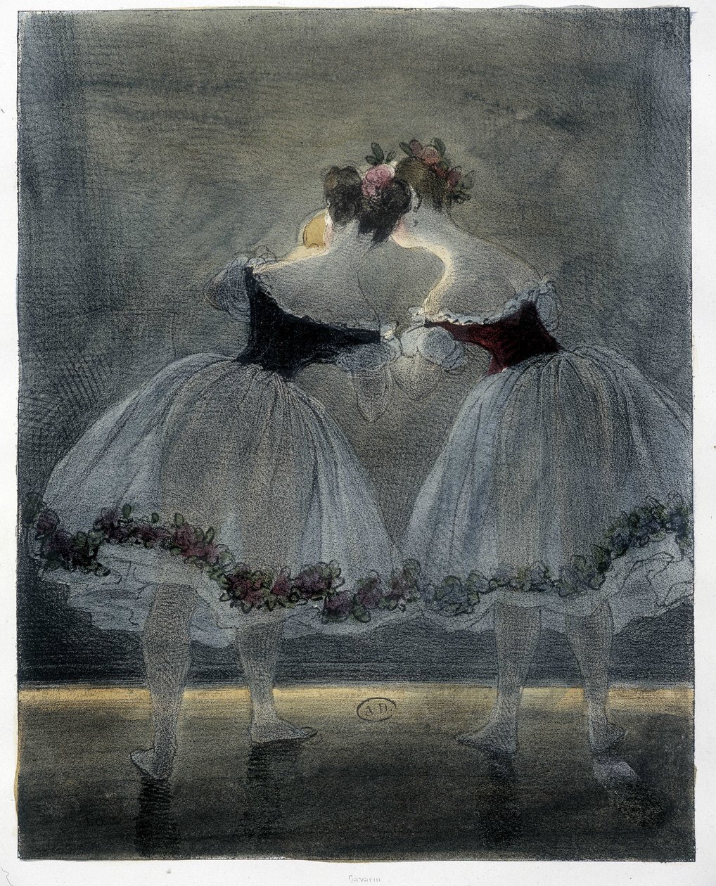 Bailarines de Gavarni - siglo XIX de Paul Gavarni