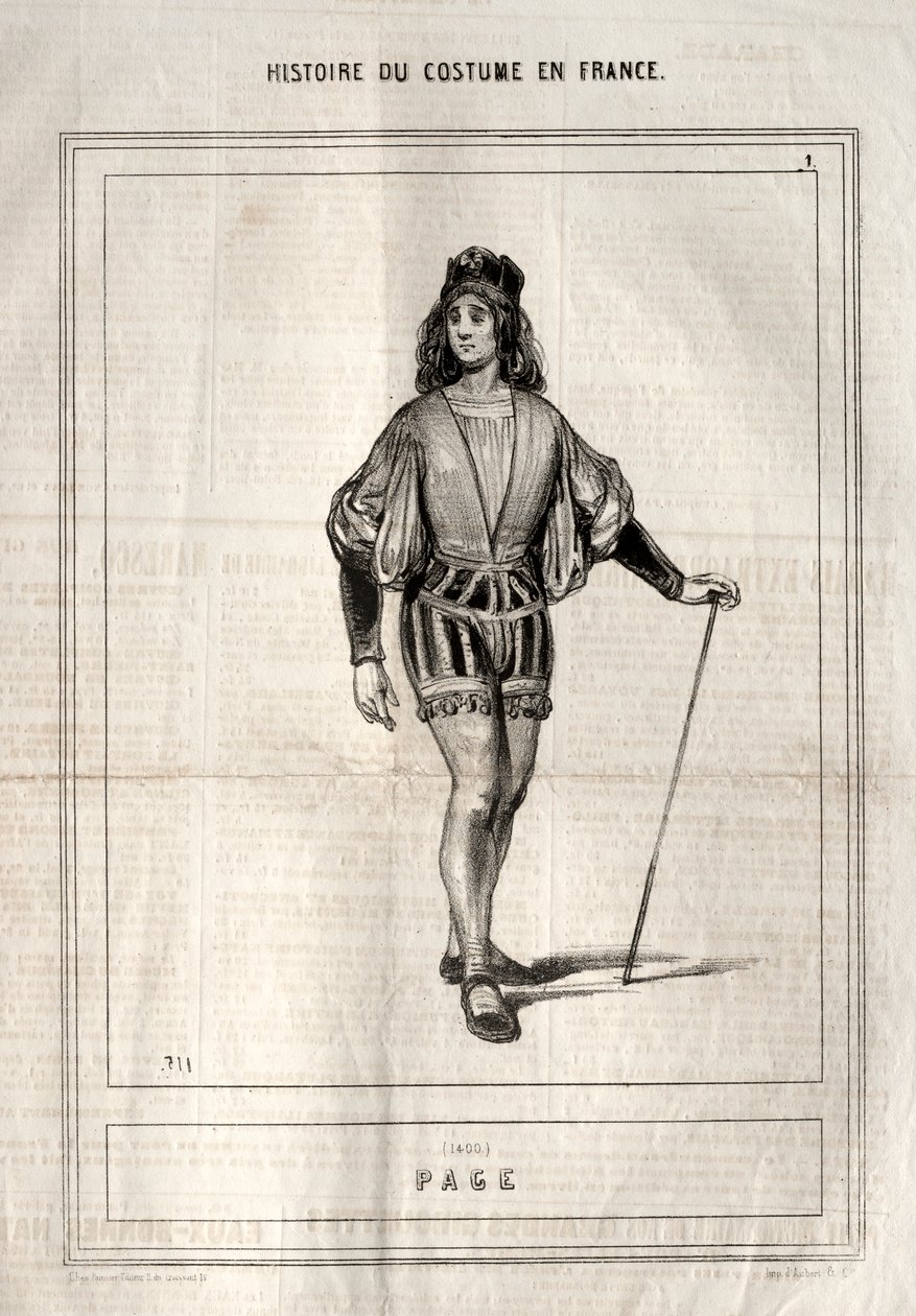 Histórico del Traje en Francia: Página de Paul Gavarni