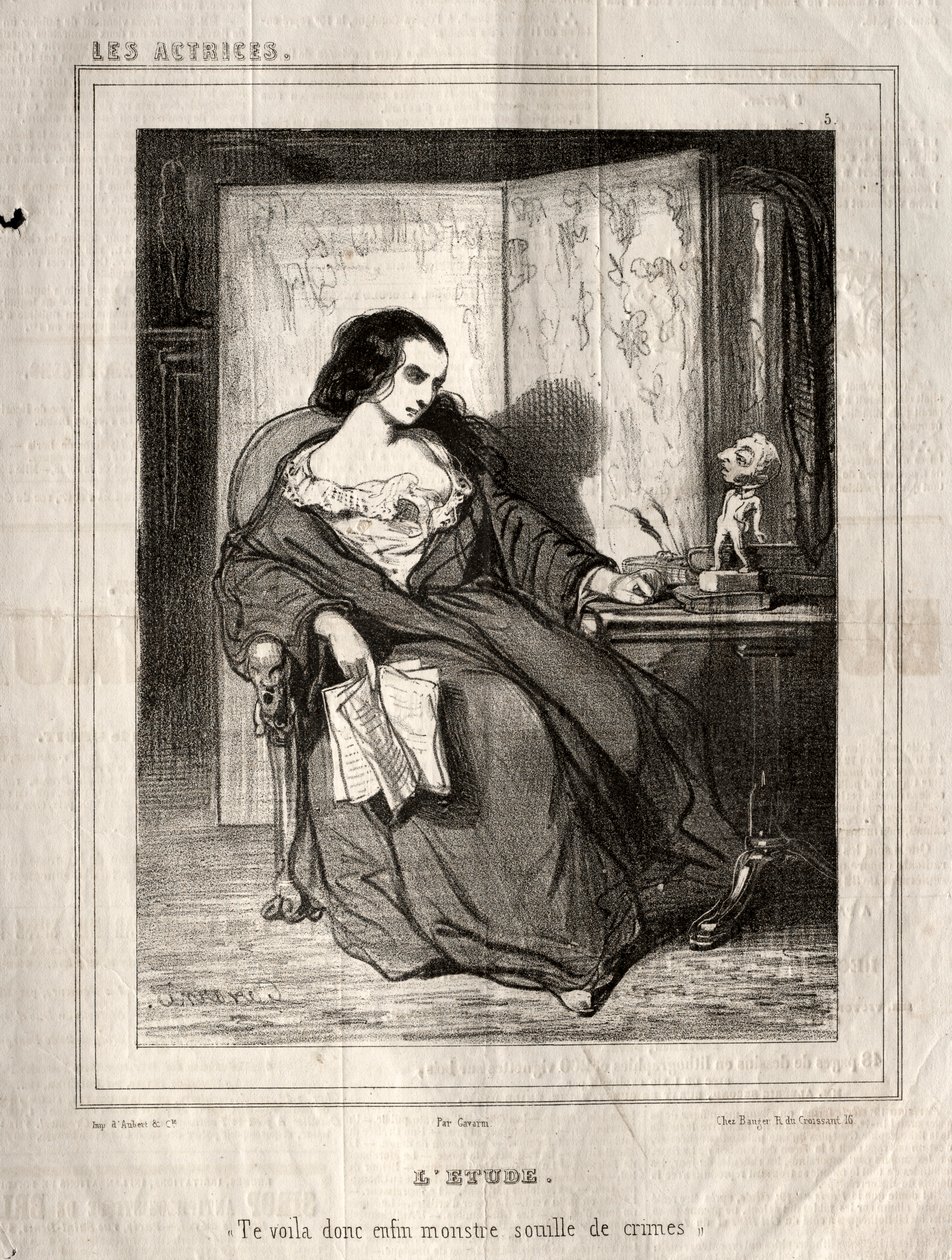 Las actrices: El estudio, 1843 de Paul Gavarni