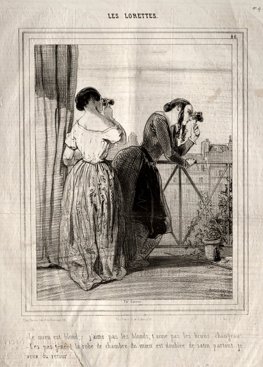 Les Lorettes, 1842 de Paul Gavarni