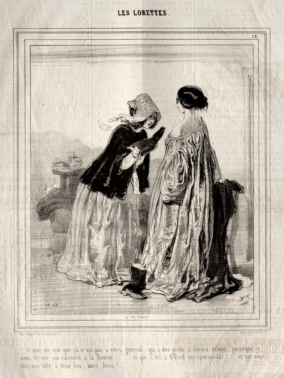 Les Lorettes, 1842 de Paul Gavarni