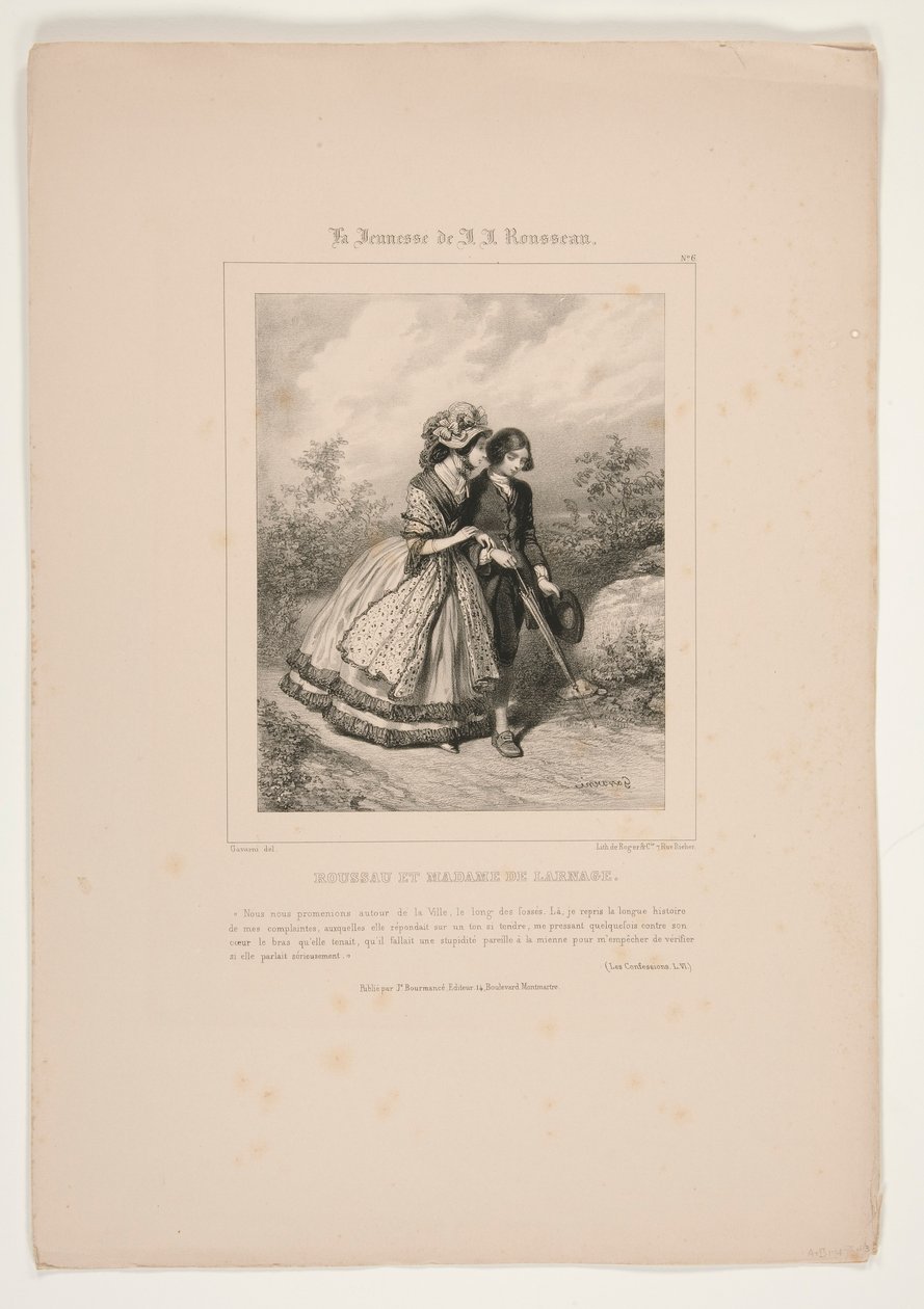 ROUSSEAU Y LA SEÑORA DE LARNAGE. de Paul Gavarni