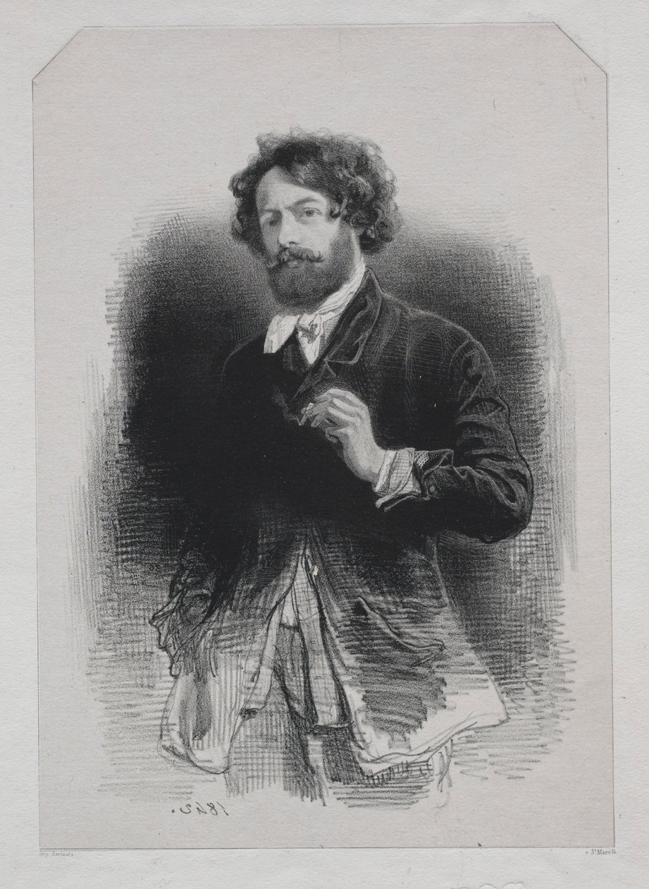 Autorretrato, 1842 de Paul Gavarni
