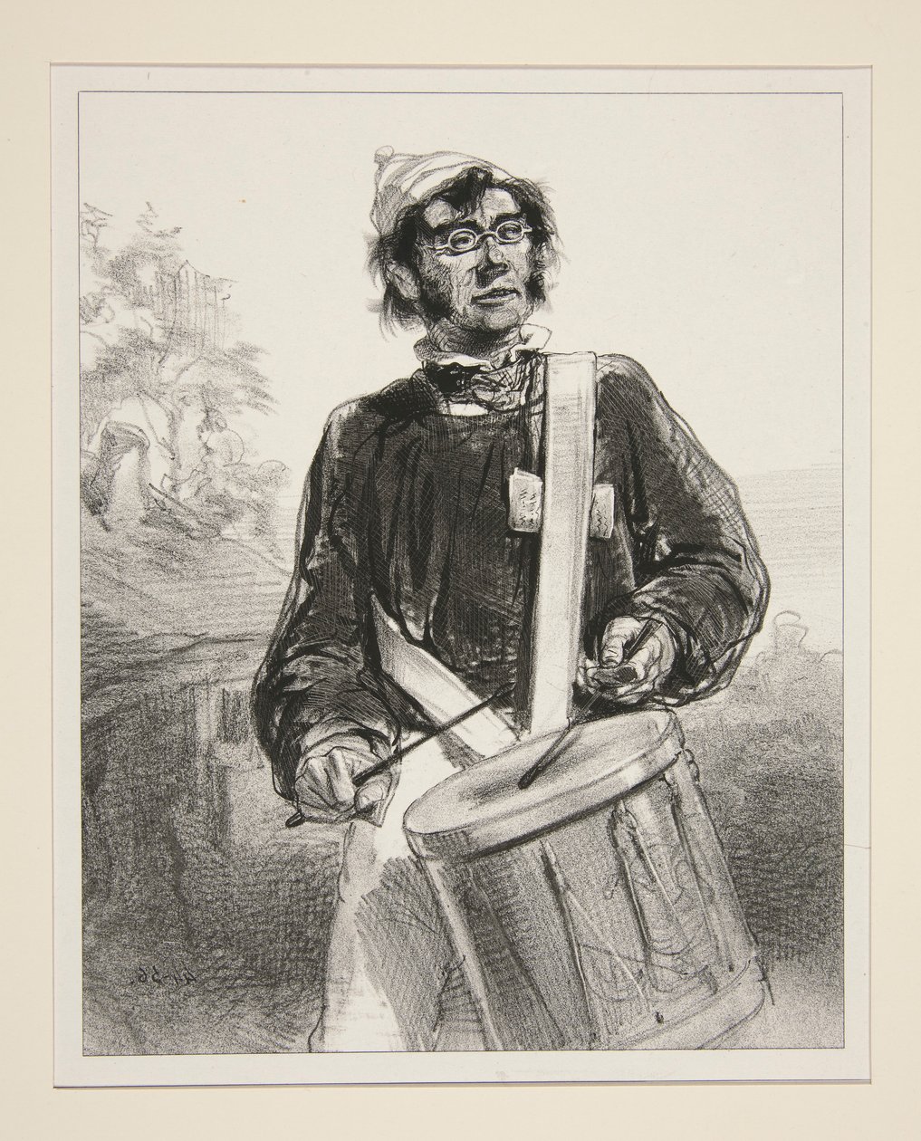Tambor de pueblo. de Paul Gavarni