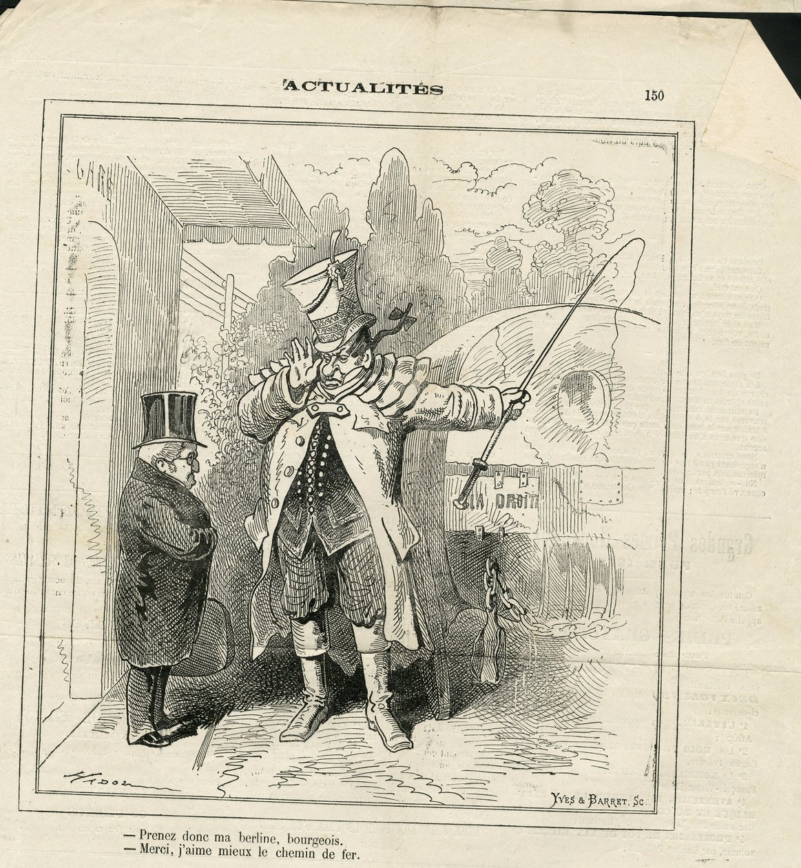 Ilustración de Hadol en Le Charivari de Paul Hadol