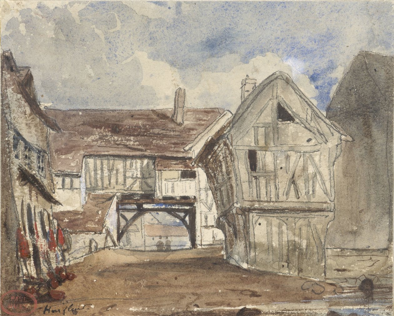 Vista de Honfleur de Paul Huet