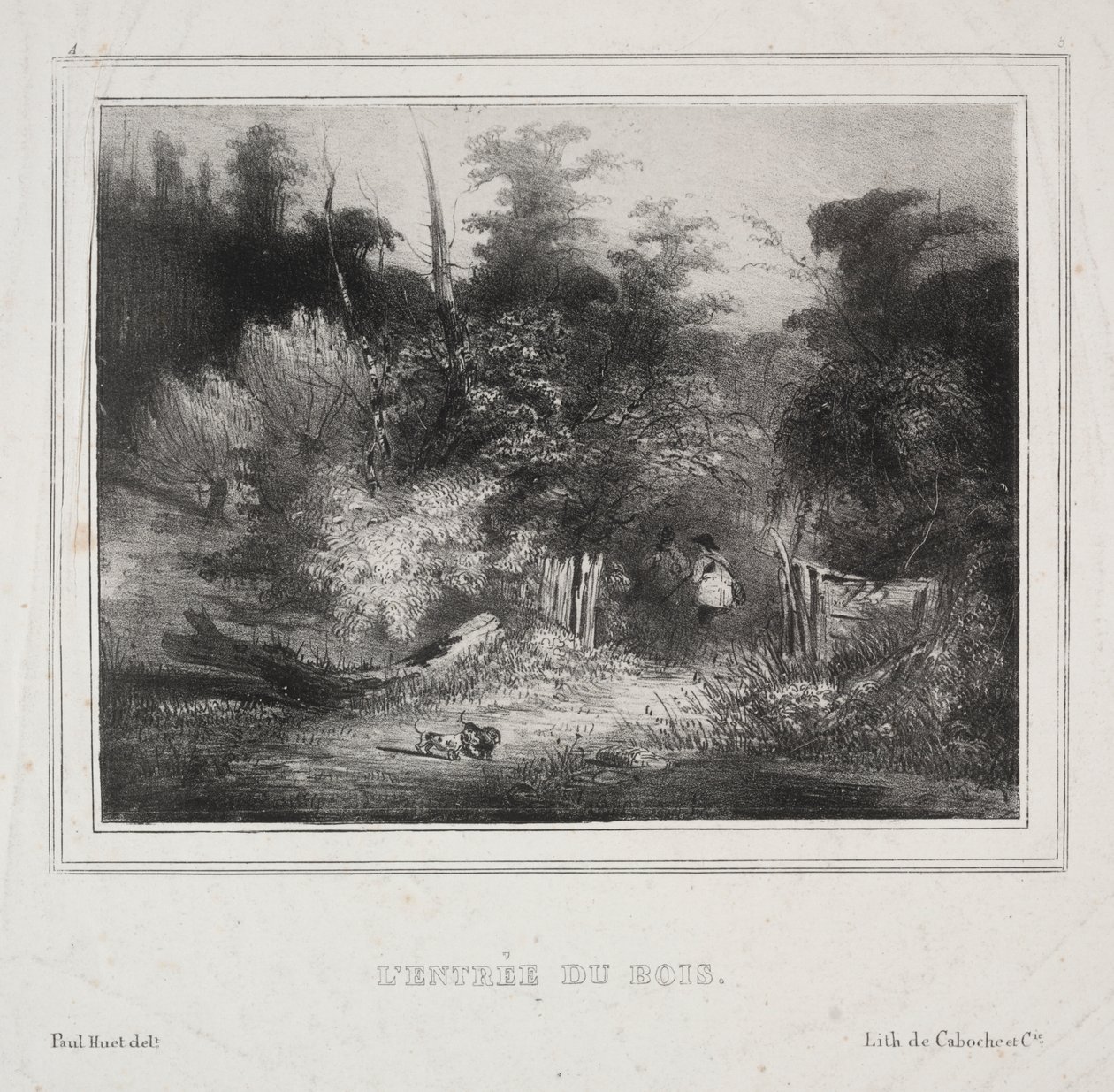 Paisajes: La entrada de un bosque de Paul Huet