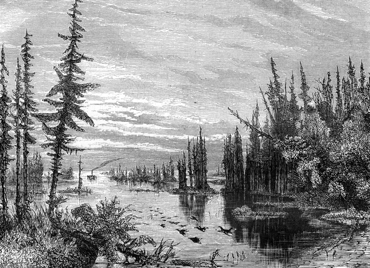 Región de las Mil Islas, Ontario, Canadá, siglo XIX de Paul Huet