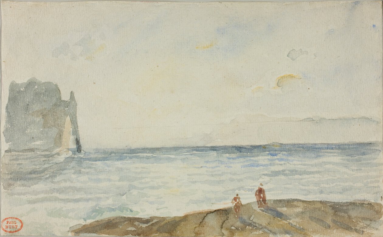 Vista en Étretat de Paul Huet