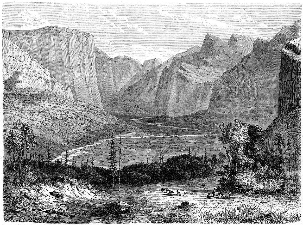 Valle de Yosemite, California, siglo XIX de Paul Huet