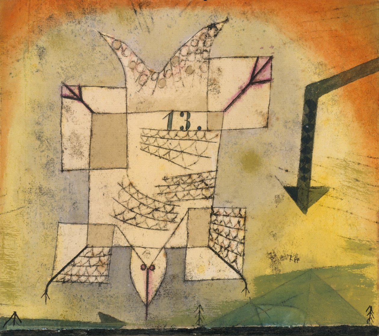 Choque de pájaros de Paul Klee