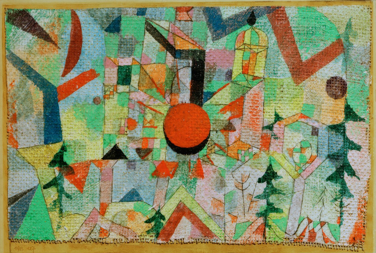 Castillo con sol poniente de Paul Klee