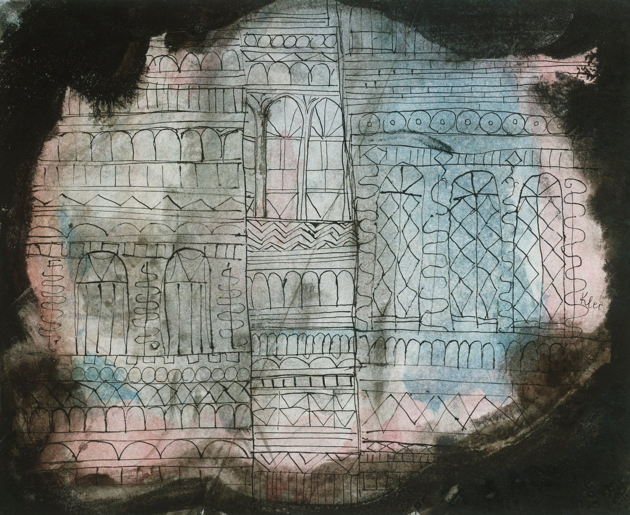 Castillo en llamas de Paul Klee