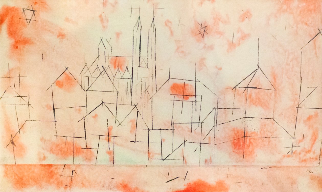 Ciudad con catedral gótica de Paul Klee