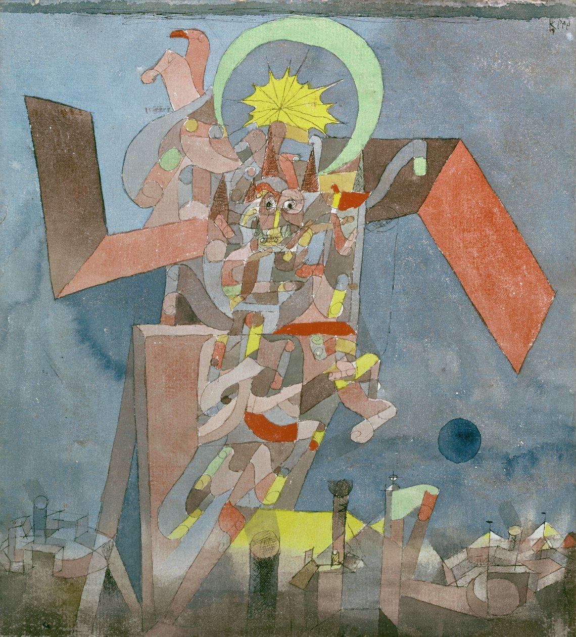 Demonio sobre los barcos de Paul Klee