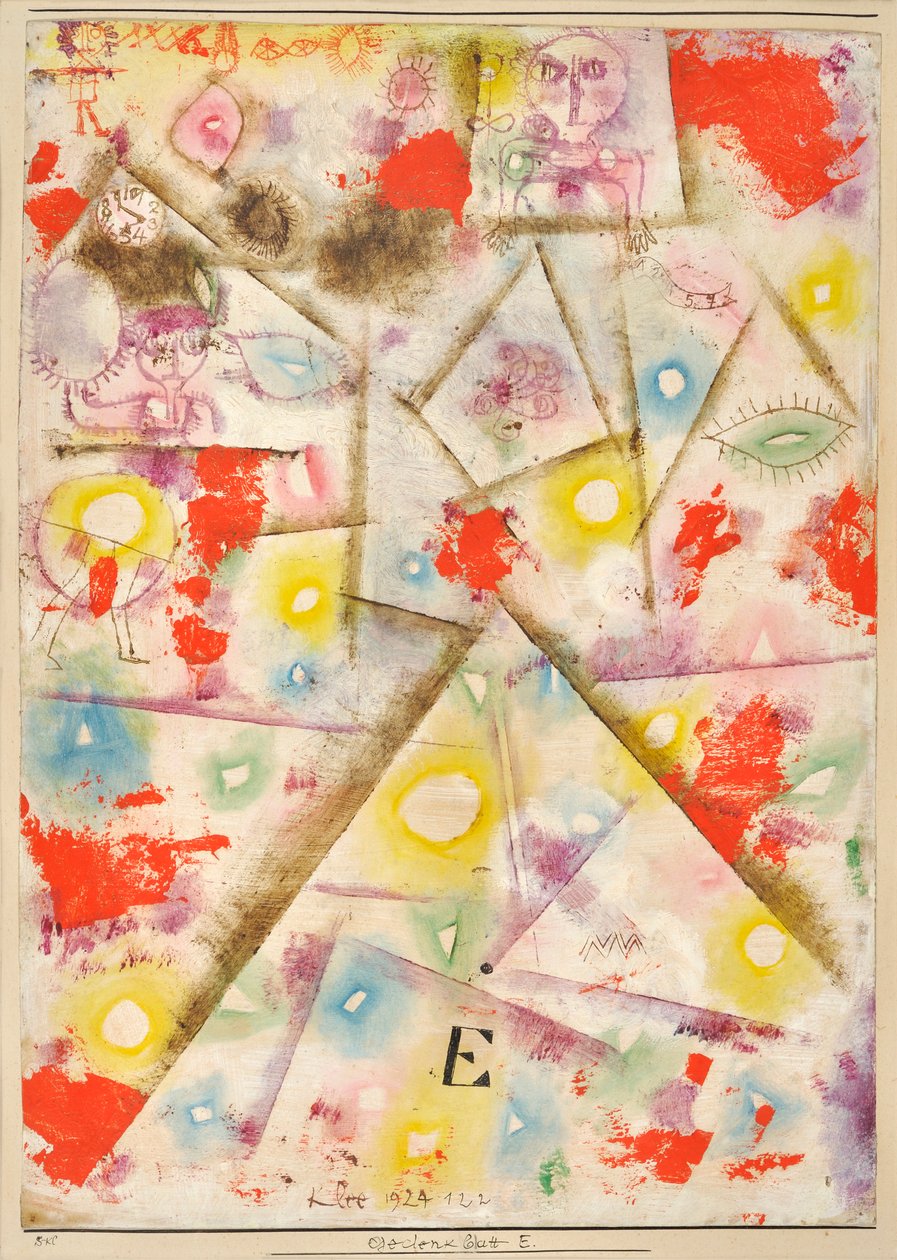 Hoja conmemorativa E, 1924 de Paul Klee