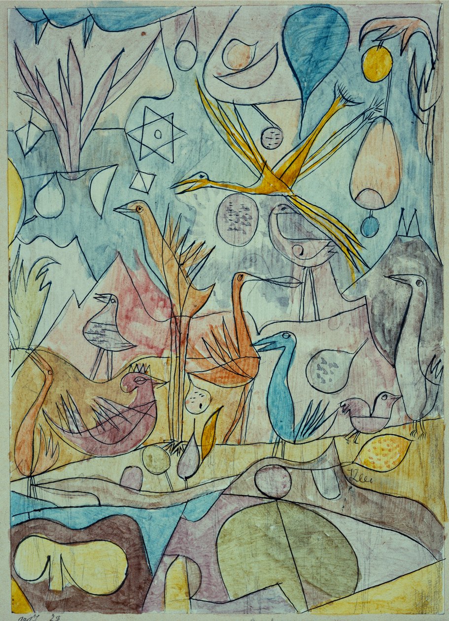 Bandada de pájaros de Paul Klee