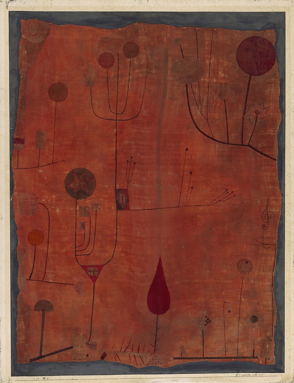 Frutas en rojo, 1930 de Paul Klee