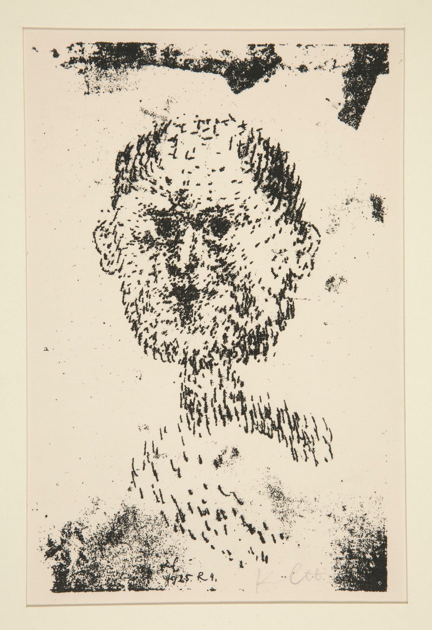 Cabeza (Kopf) - Hombre barbudo (Baertiger Mann) de Paul Klee