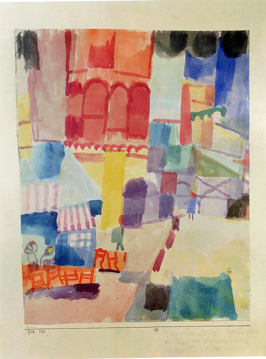 Delante de una mezquita en Túnez de Paul Klee
