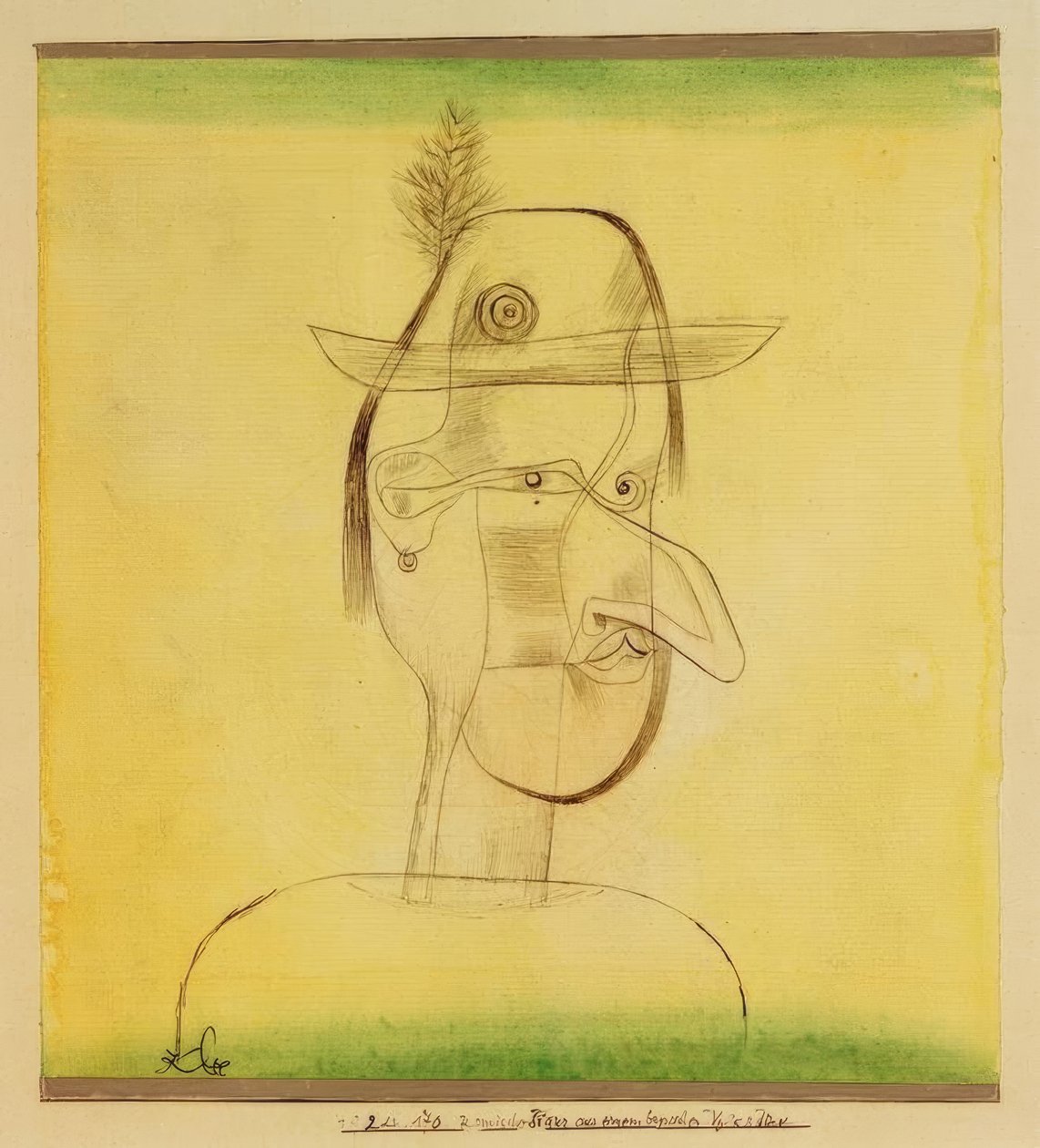 Figura Cómica de una Obra Popular Bávara de Paul Klee