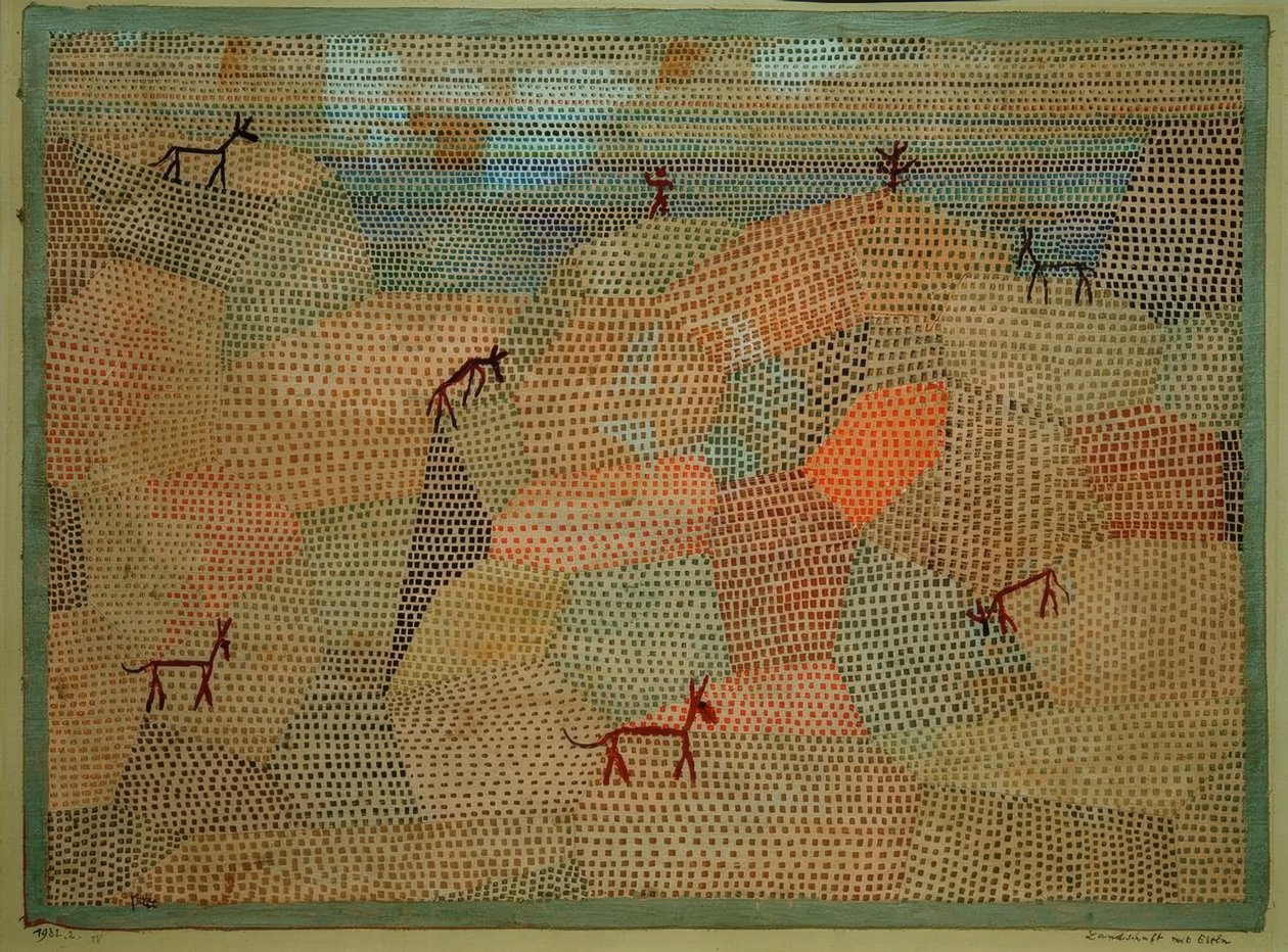 Paisaje con burros de Paul Klee