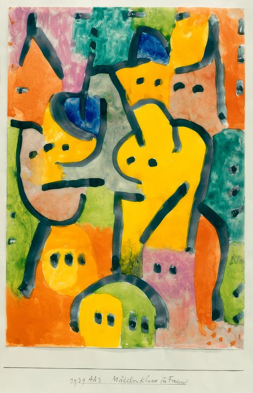 Clase de niñas al aire libre de Paul Klee