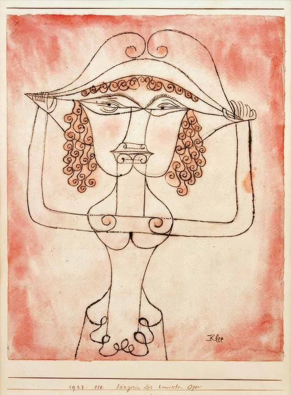 Cantante de la ópera cómica de Paul Klee