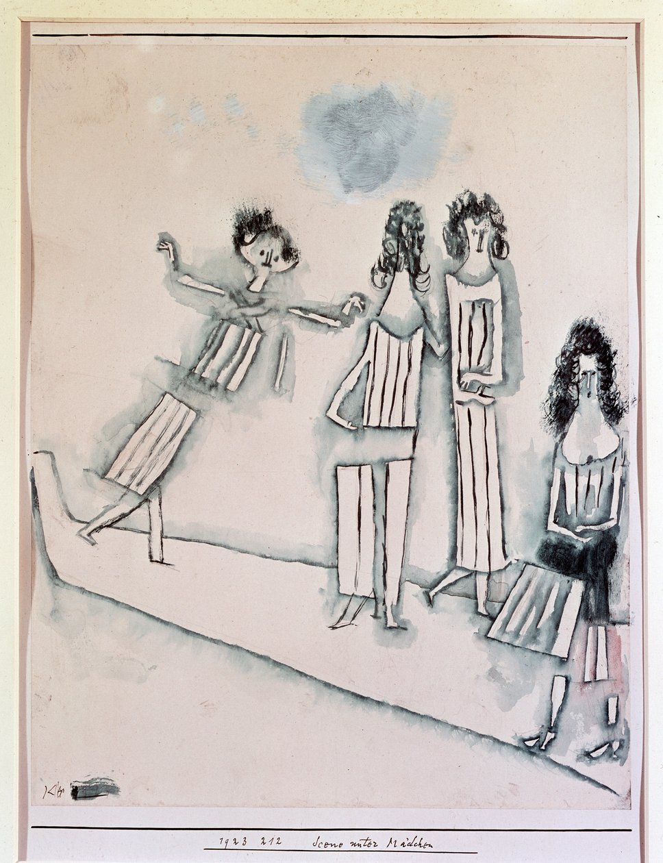 Escena con niñas (Dibujo, siglo XX) de Paul Klee