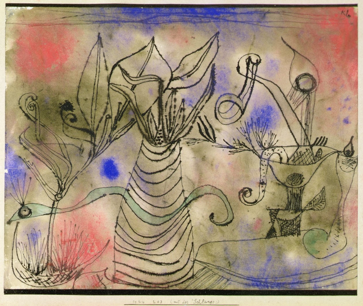 Bodegón con serpiente de Paul Klee