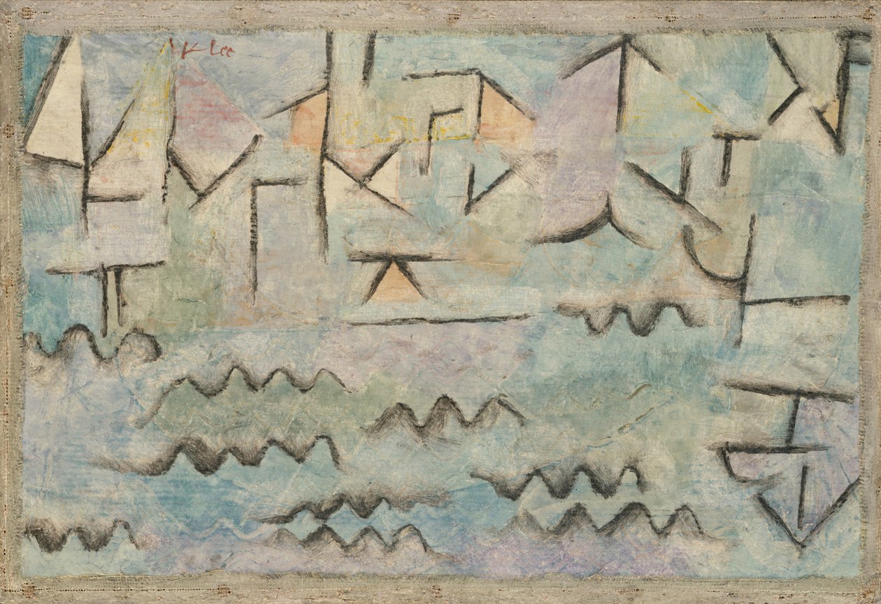 El Rin en Duisburgo de Paul Klee