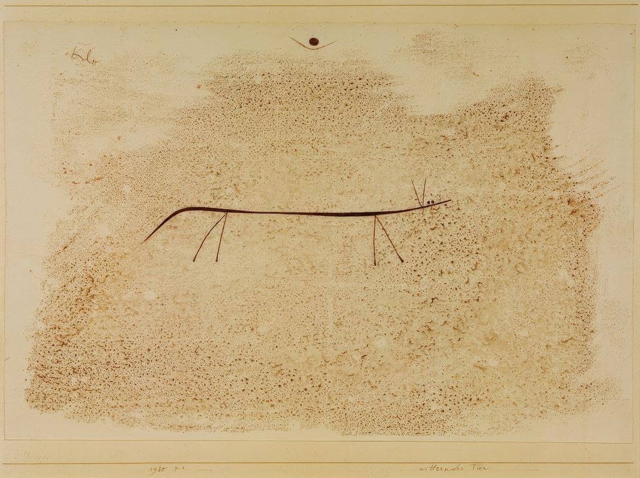 Animal olfateando de Paul Klee