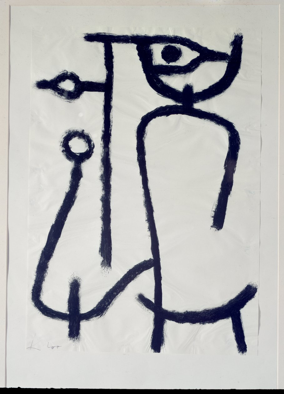 Mujer a un lado (Dibujo, siglo XX) de Paul Klee