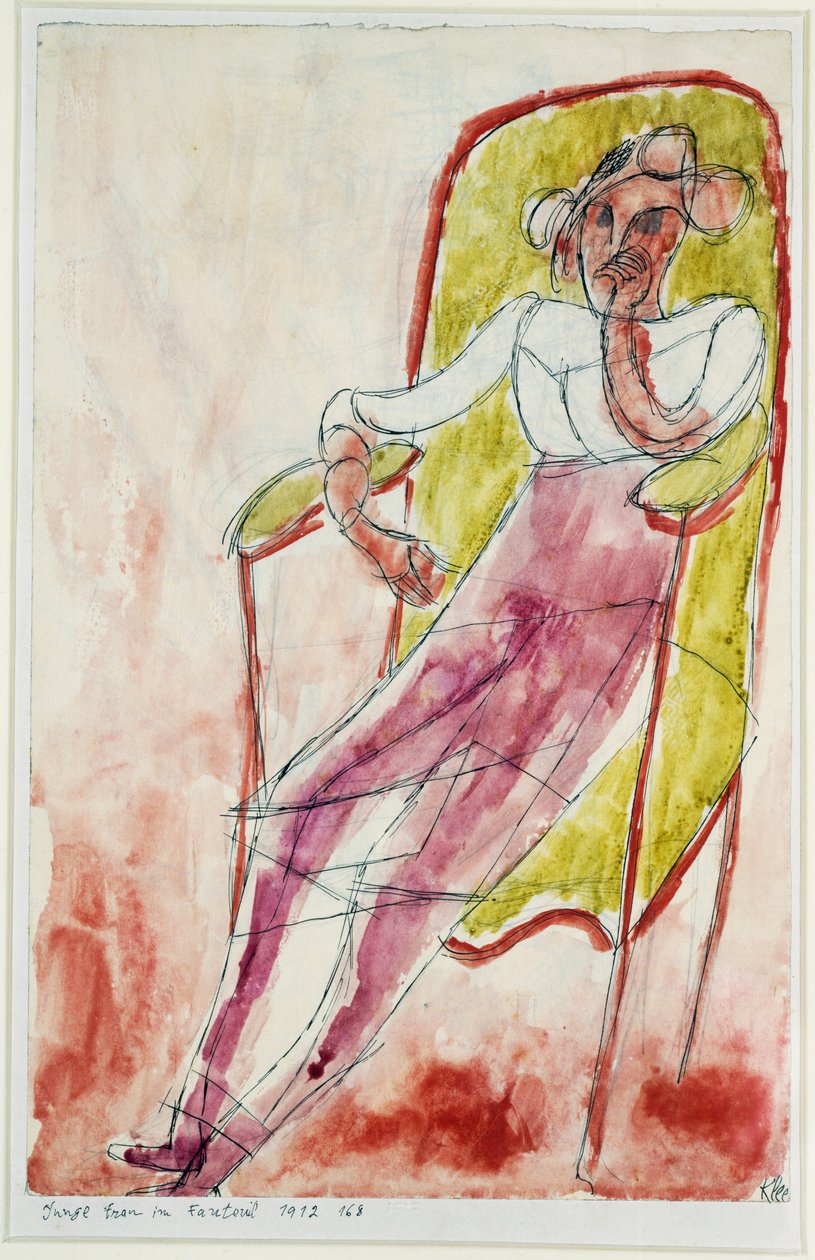 Mujer joven en un sillón de Paul Klee