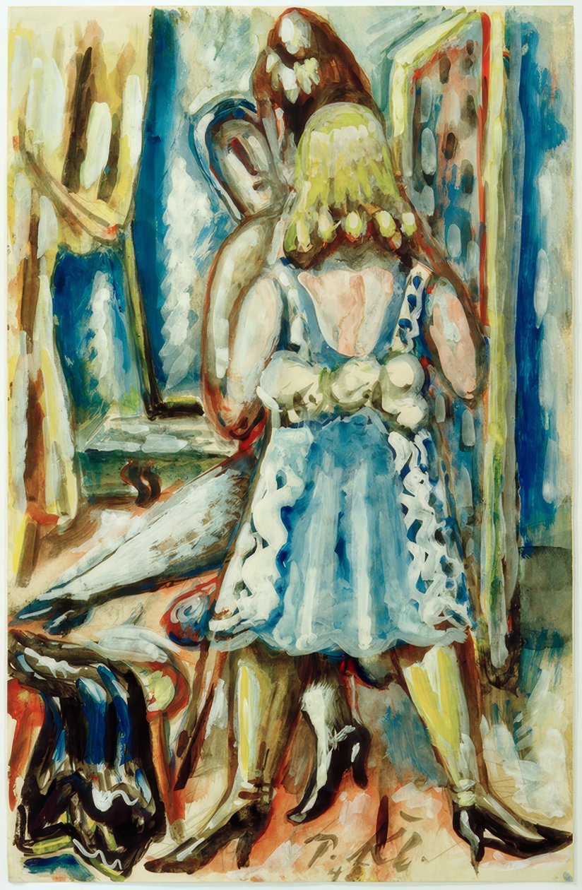 Mujer con doncella de Paul Kleinschmidt