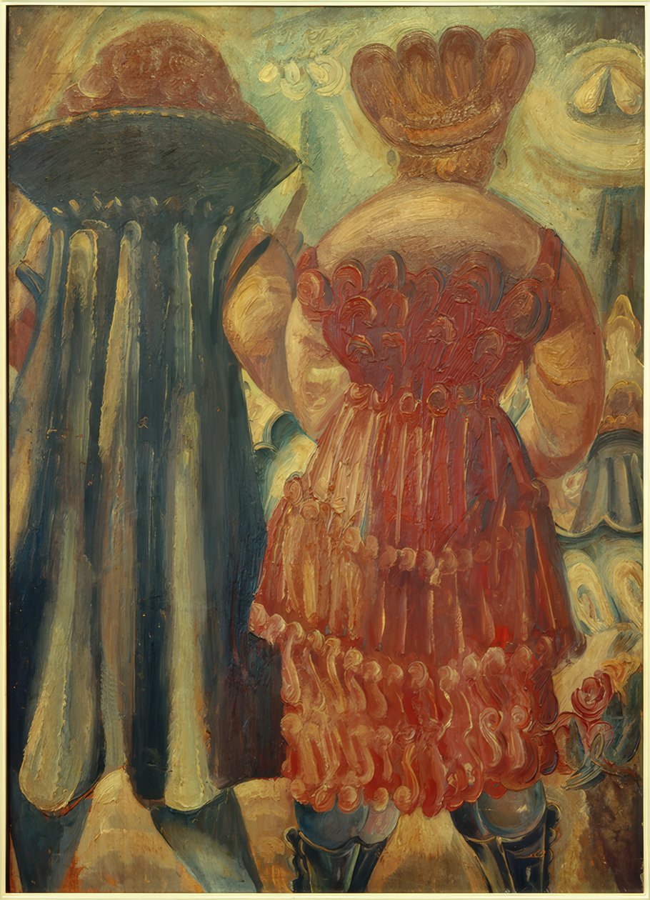 Mujeres de pie desde atrás de Paul Kleinschmidt