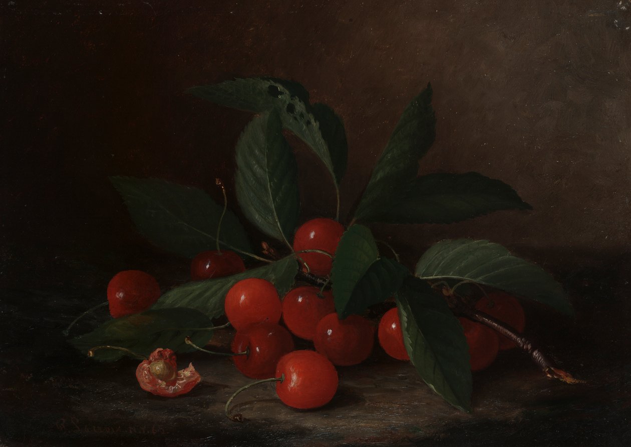 bodegón con cerezas de Paul Lacroix