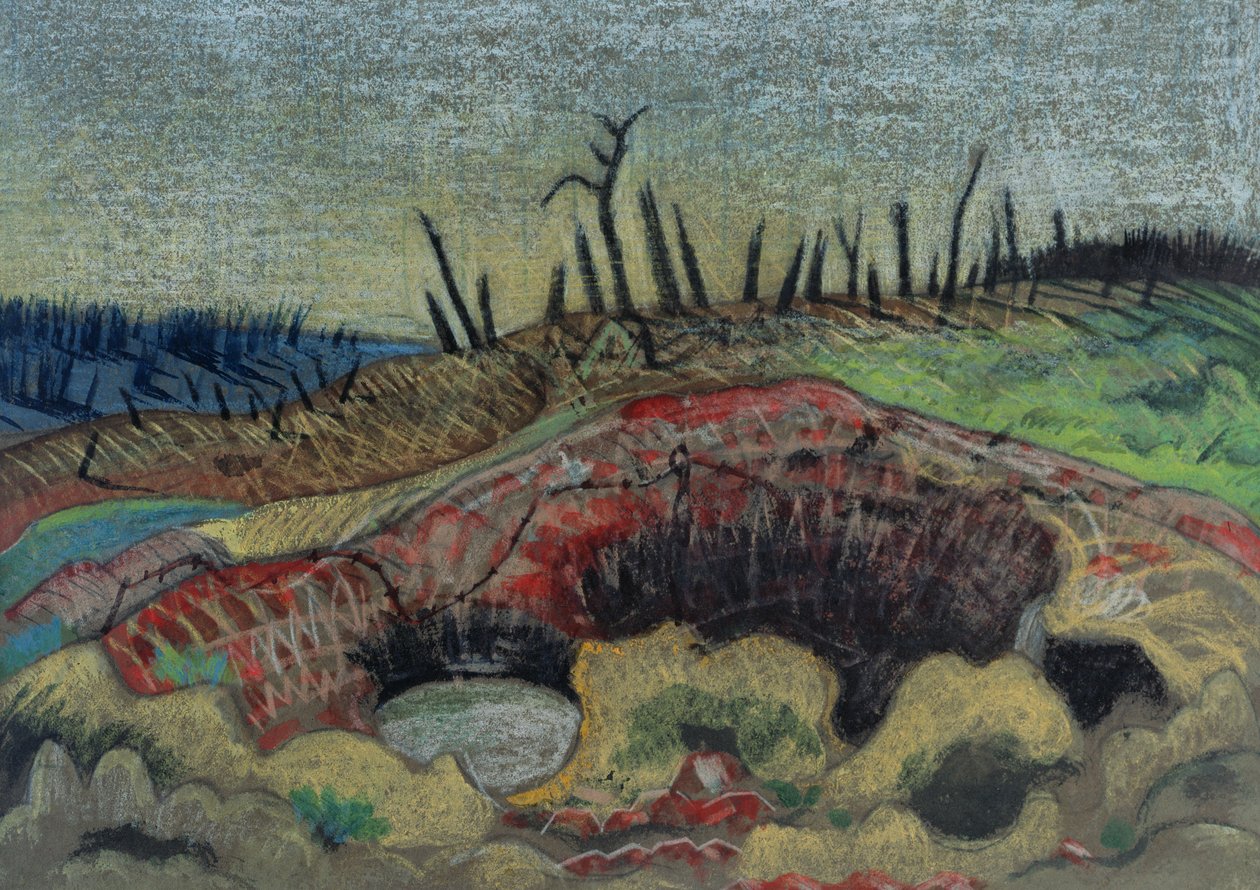 Una granja, Wytschaete de Paul Nash